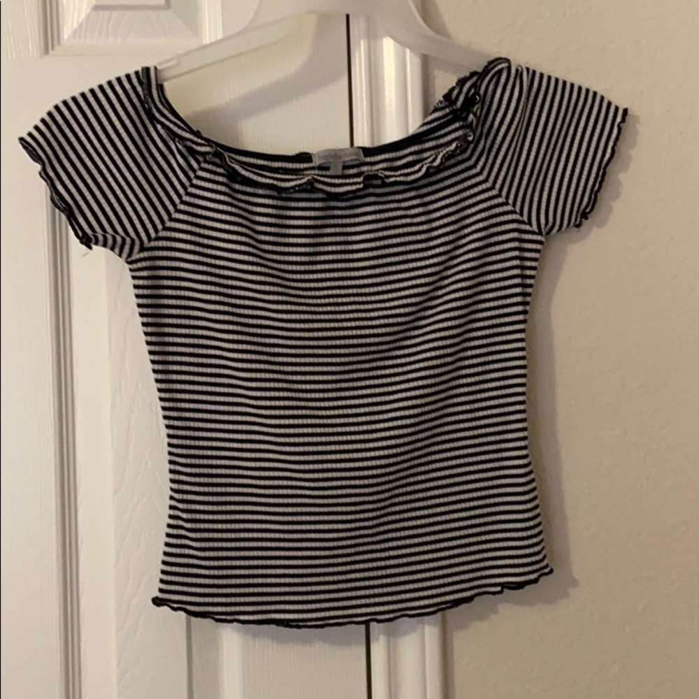 Black and white stripped shirt